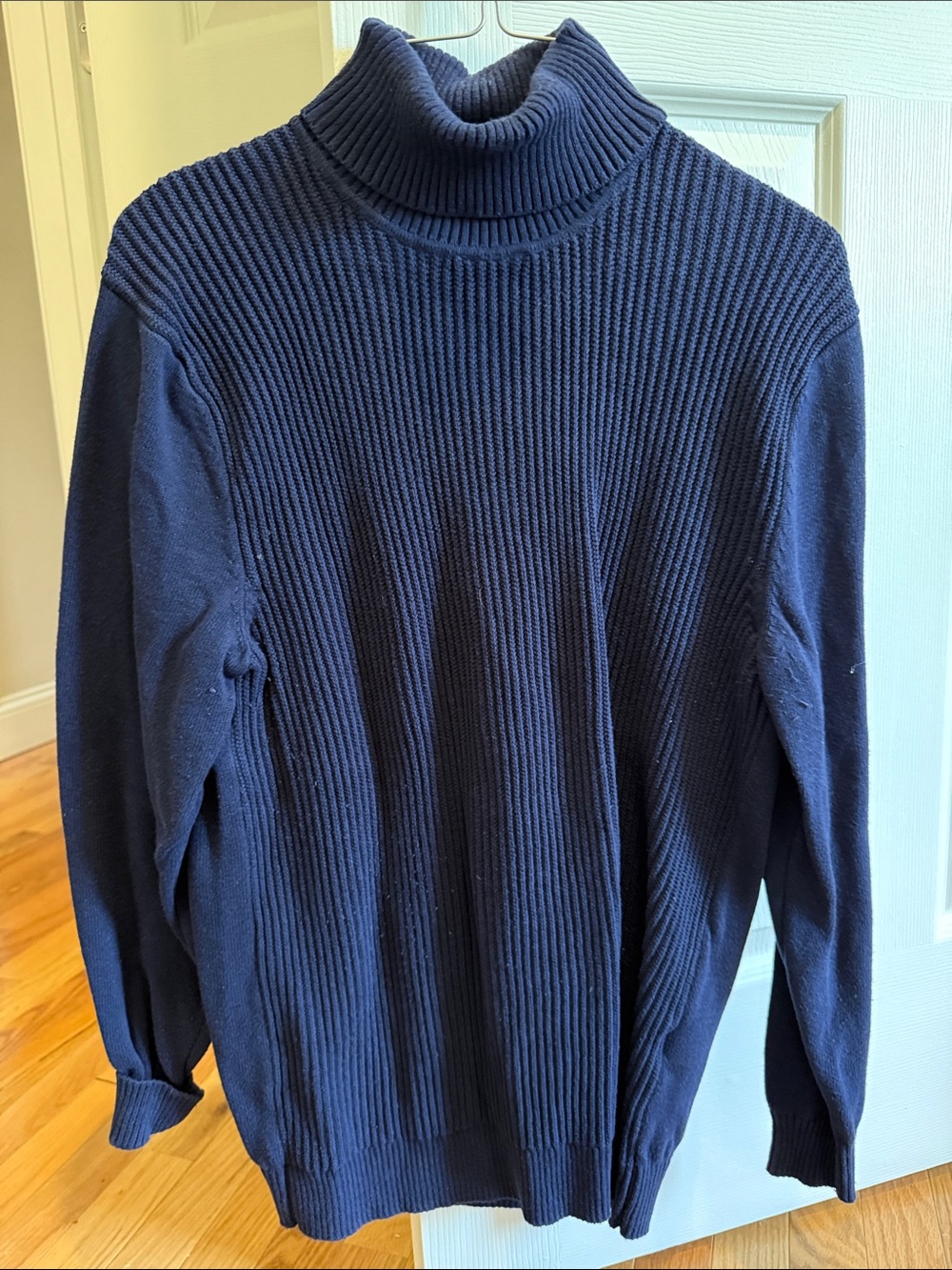 Club Room Navy Ribbed Turtleneck Sweater